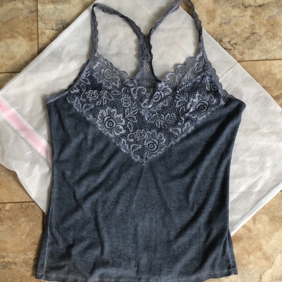 VENUS Tops - Venus Ribbed Lace Razorback Tank